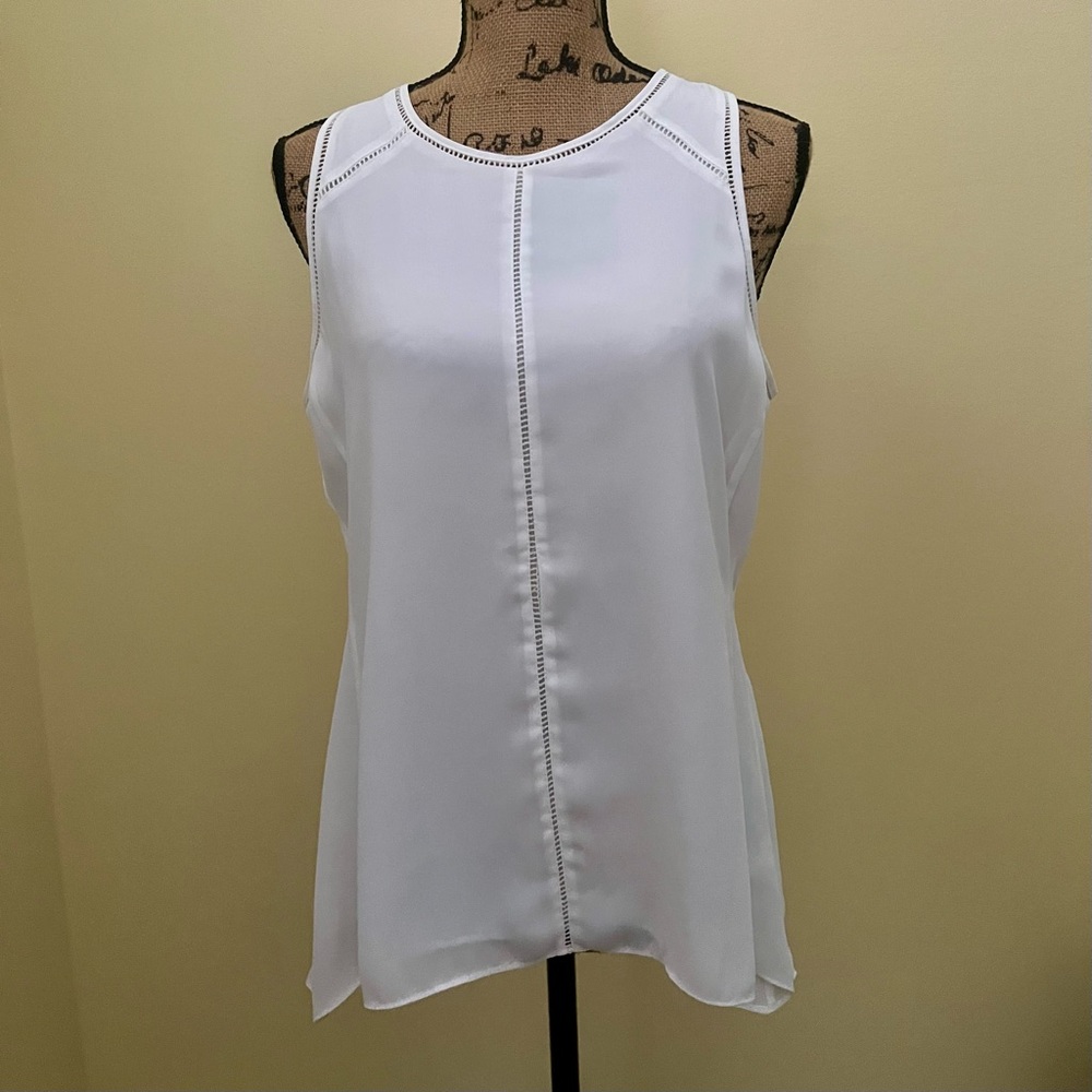 White House Black Market Sleeveless High-Low Top